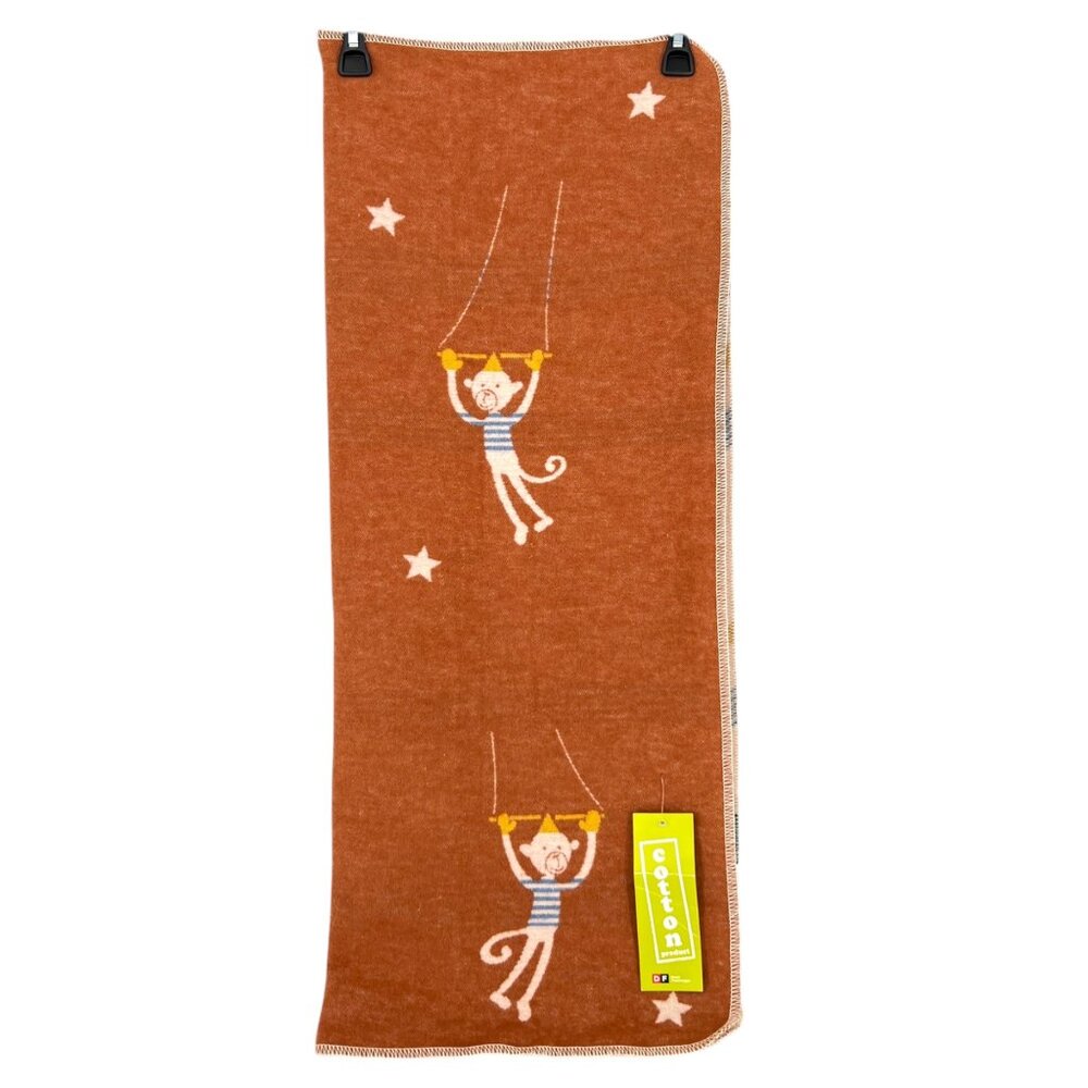 David Fussenegger Cotton Monkey Blanket 27.5" x 34" Made In Austria NWT